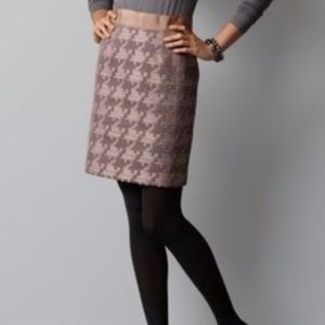 LOFT Houndstooth Ribbon Jacquard Pencil Skirt